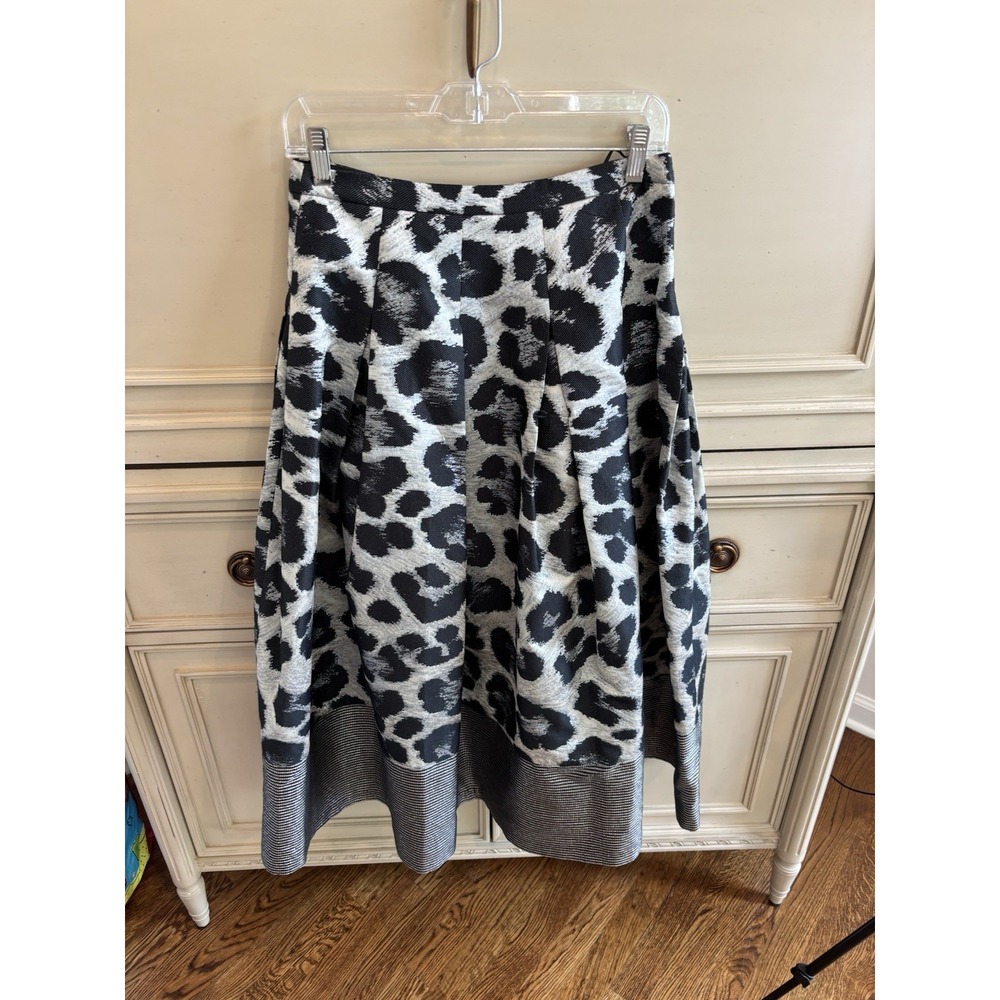 SACHIN‎ & BABI Noir Sz 6 Animal Jacquard Full Swing Midi Skirt WISTERIA $695
